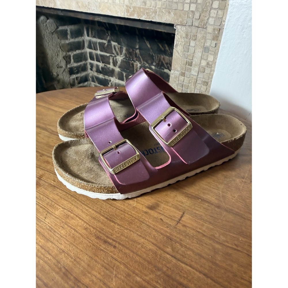 Birkenstock Arizona Womens Sandal EU 37 W6 M4 Metallic Medium Pink Anthropologie
